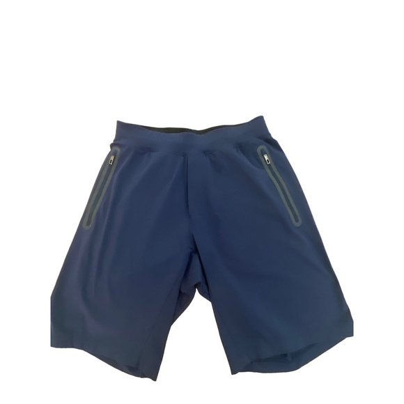 Lululemon T.H.E. Linerless Short 9" Small Taped Zippered Front Pockets Blue HTF - Picture 3 of 10